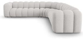 Светлосив шенилов модулен ъглов диван Lupine – Micadoni