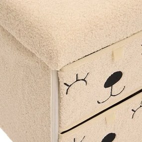 Детски сгъваем пуф atmosphera Ezzio, 40×38×50 cm, Букле, MDF