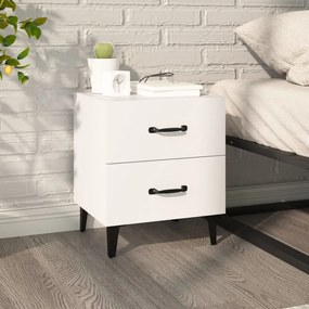 811988 vidaXL Нощно шкафче, бяло, 40x35x47,5 см