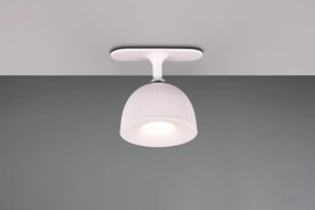 Димируема бяла LED настолна лампа с щипка (височина 41 см) Maxima - Trio