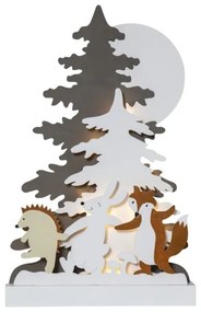 Коледна дървена декорация с LED светлини , височина 44 см Forest Friends - Star Trading