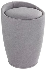 Светлосив кош за пране и табуретка в едно Linen Look, 20 л Candy - Wenko