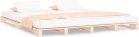 821427 vidaXL Легло от палети, 120x190 см, бор масив, сива, Small Double