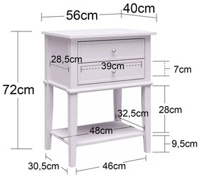 Зелено нощно шкафче Franklin – Støraa