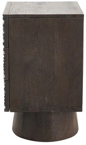 Тъмнокафяво нощно шкафче от масивно манго Crumble – WOOOD