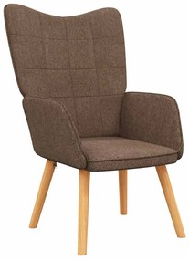 327922 vidaXL Релаксиращ стол, кафяв, плат