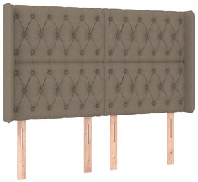 3119926 vidaXL Горна табла за легло с уши, таупе, 163x16x118/128 см, плат