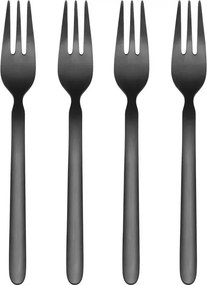 Черни десертни вилици в комплект 4 бр. от неръждаема стомана за 4 души Stella – Blomus