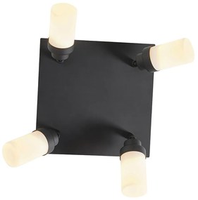 Модерен баня прожектор черен 4-светлина IP44 - Japie