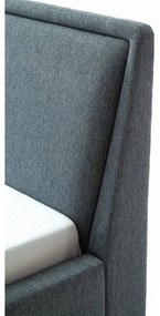 Зелено/синьо двойно легло 180x200 cm тапицирано без ламелно дъно Frieda – Meise Möbel