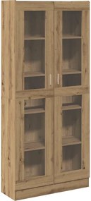 3318721 vidaXL Библиотека, дъб артизан, 82,5x30,5x185 см, инженерно дърво