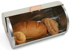 Кутия за хляб Klausberg KB 7271, 39 см, Без отпечатъци, Метална, Бежов/сребрист