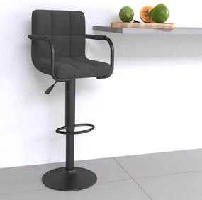 334626 vidaXL Бар табуретка, тъмносива, текстил