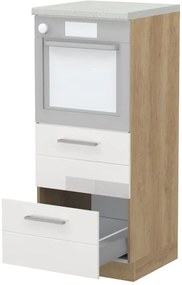 Висок подов шкаф за фурна Hudson K14-60-2MB-Oak - White