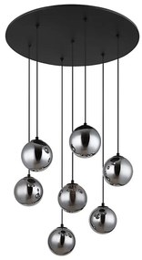 Globo 56133-7H - LED Пендел RIHA 7xG9/3,5W/230V опушен/черен