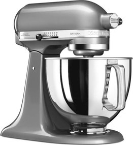 Планетарен миксер KitchenAid Artisan Elegance 5KSM125ECU Contour silver, 300W, 4.8 л, Direct drive, 10 скорости, Сив металик