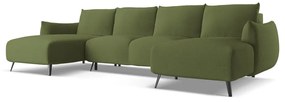 Зелен ъглов диван Malie – Makamii