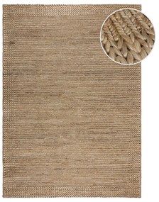 Ръчно изработен килим от кенаф в естествен цвят 120x170 cm Drew Border – Flair Rugs