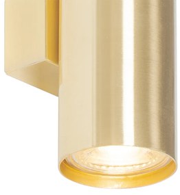 Модерна стенна лампа месинг 2-светлина - Jeana