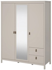 Сиво-бежов гардероб с огледало 150x199x58 cm Madrid – Tvilum
