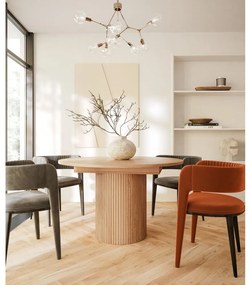 Кръгла сгъваема маса за хранене от дъб ø 115 cm Malaga - Bonami Selection