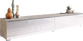 Тапицирано легло  Lowboard D 180-Сиво - бяло