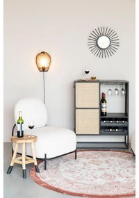 Черна ратанова стойка за вино за 8 бутилки, 80x100 cm Guuji - White Label