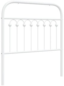 376677 vidaXL Метална табла за глава, бяла, 90 см