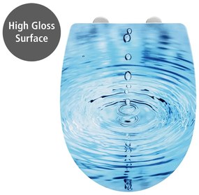 Тоалетна чиния с автоматично затваряне 38 x 45 см Droplets – Wenko