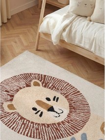 Кремав памучен детски килим подходящ за пране/ръчно изработен 140x200 cm Snuggle Leander – Hanse Home
