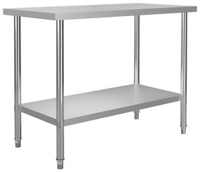51190 vidaXL Кухненска работна маса, 120x60x85 см, неръждаема стомана