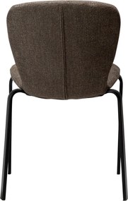 Кафяв тапициран трапезен стол Heap – DAN-FORM Denmark