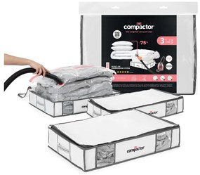 Вакуумни подсилени текстилни кутии за съхранение на дрехи в комплект 3 бр. 45x65x15,5 cm Life – Compactor