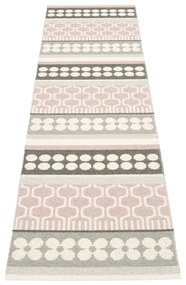 Светлорозова и сива пътека за открито и закрито 70x270 cm Asta Pale Rose – Pappelina