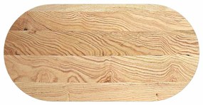 4009067 vidaXL Плот за маса, 120x60x4 см, дъбово дърво масив, овална