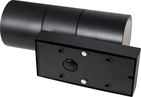 Външен аплик черен 2-светлинен AR70 със сензор за движение - Duo