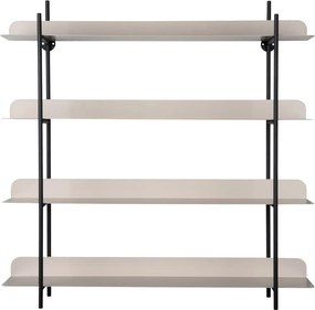 Черен/сив на няколко нива метален стенен рафт 60 cm Reina Cuatro – PT LIVING