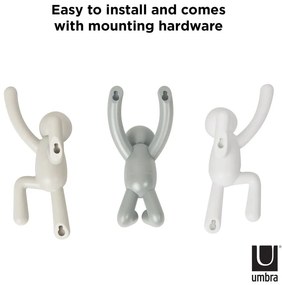 Пластмасови куки за стена в комплект от 3 броя Buddy - Umbra