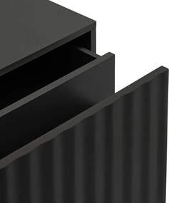 Черно матово нощно шкафче Sierra – Teulat