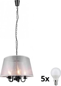 Reality - LED полилей на верига CIMA 5xE14/40W/230V сив