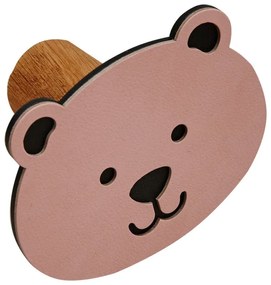 Розова стенна стоманена кука Bear Dot Nupo – LIND DNA