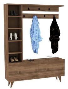 Комплект за коридор в декор от орех в естествен цвят Hale - Kalune Design