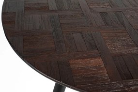 Кръгла трапезна маса от масивно тиково дърво 76x111 cm Webster – White Label