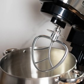 Планетарен миксер Goldmann GM-1115BD, 2200W, 8.5 л, 6 скорости + импулси, Таймер, Иноксова купа, LED, Инокс