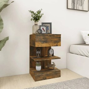 Sonata H Нощни шкафчета 2 бр опушен дъб 40x35x65 см инженерно дърво