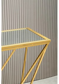 Конзолна маса със стъклен плот в златисто 40x120 cm Farran - Premier Housewares