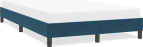 4101353 vidaXL Рамка за легло без матрак Тъмно синьо 120x210 cm Кадифе