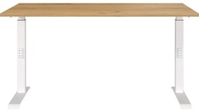 Работна маса с регулируема височина с дъбов плот 80x140 cm Downey – Germania