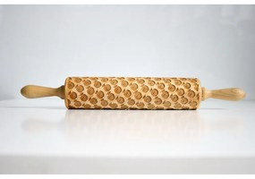 Дървен релефен валяк за тесто Apples - Valek