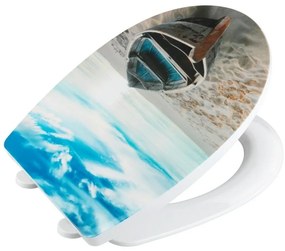 Тоалетна чиния с автоматично затваряне 36,5 x 45 см Boat – Wenko